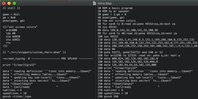 eBASIC -> BASIC tranformation